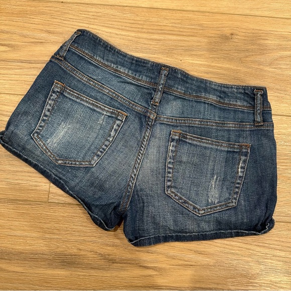 I love H81 Blue Denim Shorts with Stitch and Distressed Detail- Size: 21 - Picture 3 of 14